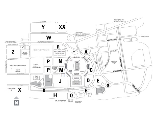 Sports Complex Parking Map